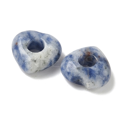 Natural Blue Spot Jasper European Beads G-C252-01B-1