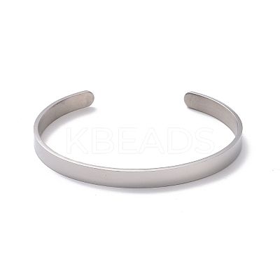 Non-Tarnish 304 Stainless Steel Open Cuff Bangle LS-BJEW-G653-01P-05-1
