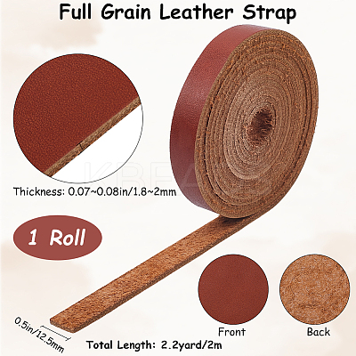 2M Flat AB Grade Cowhide Leather Cord AJEW-WH0479-73D-01-1