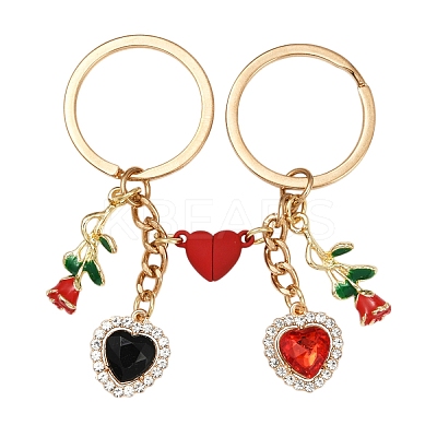 Valentine's Day Alloy Rhinestone Keychain KEYC-YW00184-1