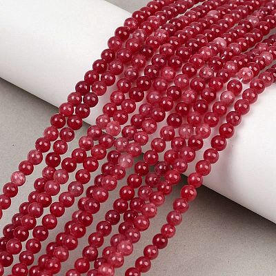 Natural Dyed Marble Beads Strands G-D315-A01-05-4mm-1