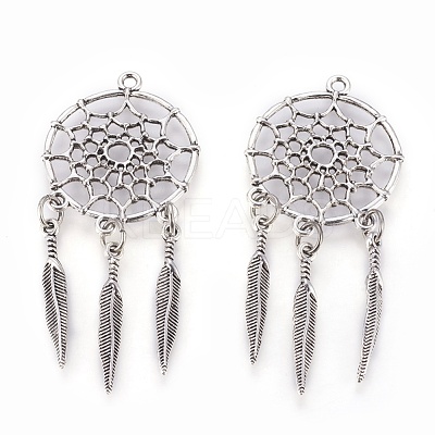 Tibetan Style Alloy Pendants TIBE-Q054-14AS-NR-1