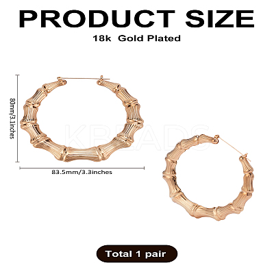 1Pair Alloy Huggie Hoop Earrings EJEW-LP0001-24-1
