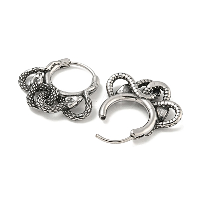 316 Surgical Stainless Steel Hoop Earrings EJEW-D096-08D-AS-1