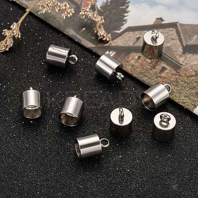 Tarnish Resistant 304 Stainless Steel Cord Ends STAS-E020-8-1