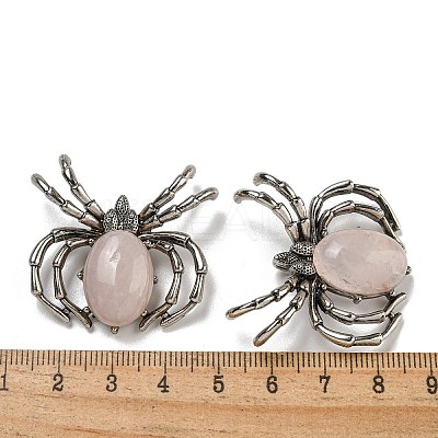 Natural Rose Quartz Pendants G-G147-05AS-04-1