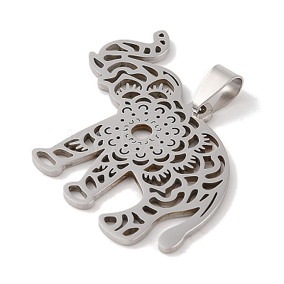 Non-Tarnish 201 Stainless Steel Pendants STAS-A094-04B-P-1