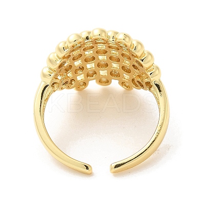 Brass Open Cuff Rings RJEW-P098-15G-1