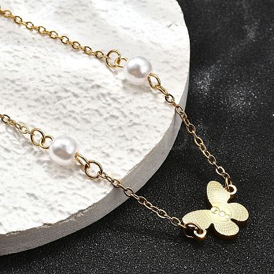 304 Stainless Steel Butterfly Link Bracelets BJEW-C098-01B-G-1