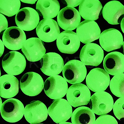 Luminous & Printed Opaque Acrylic Beads LACR-G050-01-1