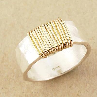 Zinc Alloy Wire Wrapped Finger Rings for Women FS-WG4DD4C-05-1