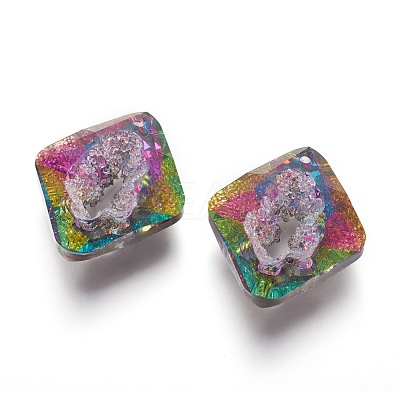 K9 Glass Rhinestone Pendants RGLA-F057-1