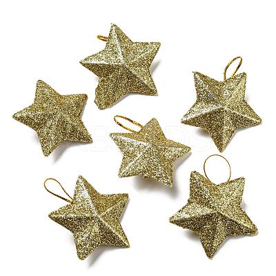 Plastic Glitter Star Pendant Decorations KY-D019-01B-1