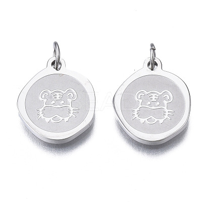 Non-Tarnish 304 Stainless Steel Charms STAS-N097-223P-1