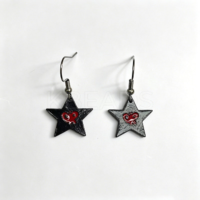 Gothic Alloy Enamel Dangle Earrings WGCC792-02-1
