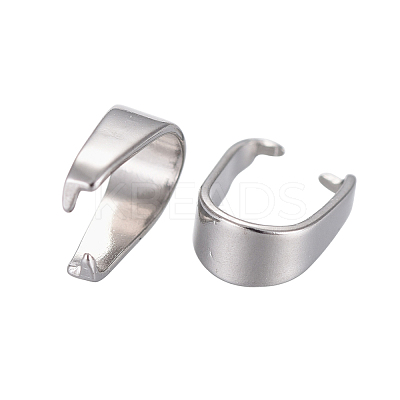 Tarnish Resistant 201 Stainless Steel Snap on Bails STAS-K146-067-3x7mm-1