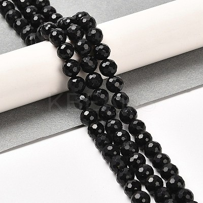 Natural Black Tourmaline Beads Strands G-K345-A04-01-1