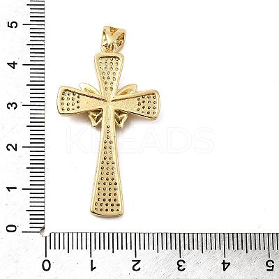 Brass Micro Pave Cubic Zirconia Pendants KK-A266-06B-G-1