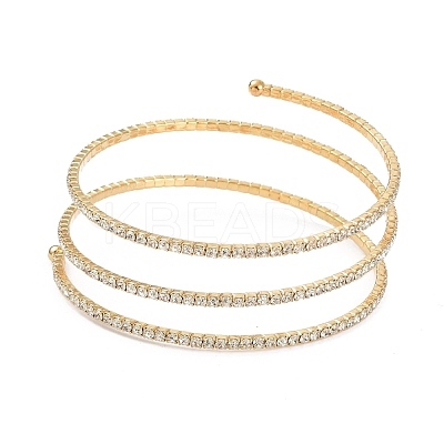 Iron Alloy Rhinestone Multilayer Bangles BJEW-B052-03LG-1