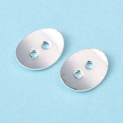 Brass Button Clasps KK-G080-S-1