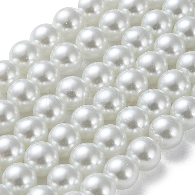 Baking Paint Pearlized Glass Pearl Round Bead Strands HY-Q003-12mm-01-1