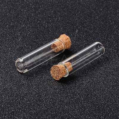 Tube Glass Cork Bottles Ornament AJEW-O032-04I-1