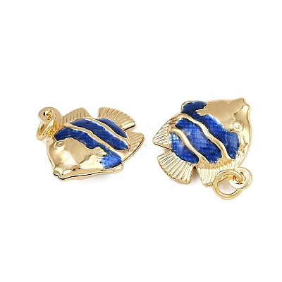 Brass Enamel Fish Pendants LS-KK-I377-05G-A01-1