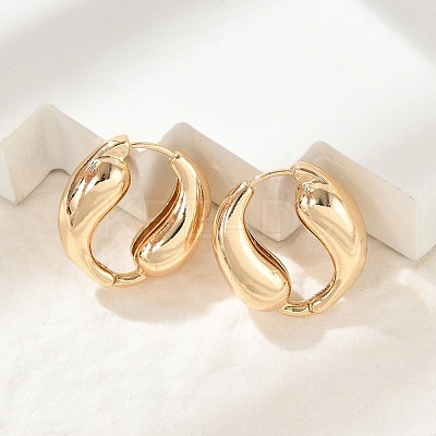 Brass Hoop Earrings for Women LS-EJEW-U041-09G-1