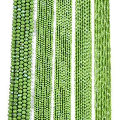 Electroplate Opaque Solid Color Glass Beads Strands LS-EGLA-A044-P3mm-L30-1