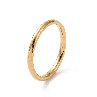 201 Stainless Steel Simple Thin Plain Band Ring for Women RJEW-I089-27G-1