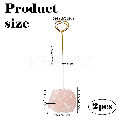 Heart Iron Memo Photo Stand Holder AJEW-WH0650-75-1