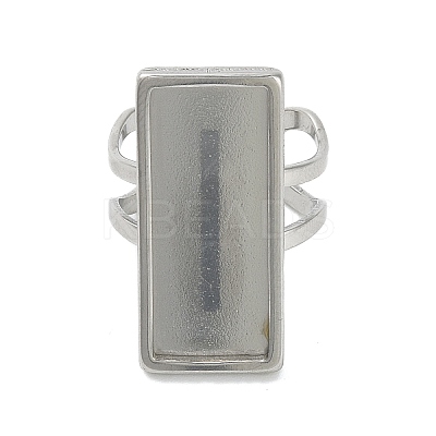 304 Stainless Steel Cuff Ring Components X-STAS-U059-02P-1