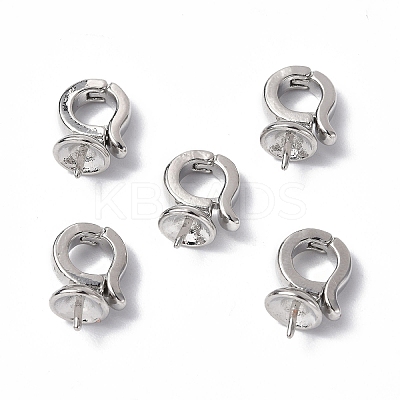 Brass Twister Clasps KK-P223-41P-1