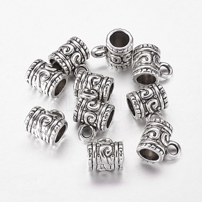 Tibetan Style Alloy Tube Bails LF8011Y-1