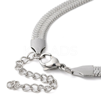 Non-Tarnish 304 Stainless Steel Herringbone Chain Bracelet for Men Women BJEW-Q998-02P-1