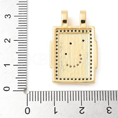 Brass Micro Pave Cubic Zirconia Pendants KK-U053-20G-03-1