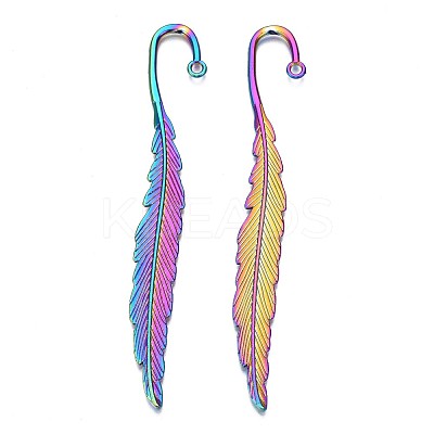Rainbow Color Alloy Bookmark Findings PALLOY-N163-1710-NR-1
