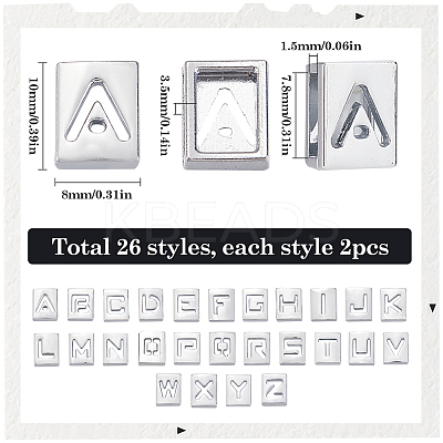 52Pcs 26 Styles Zinc Alloy Hollow Connector Charms FIND-SC0009-80-1