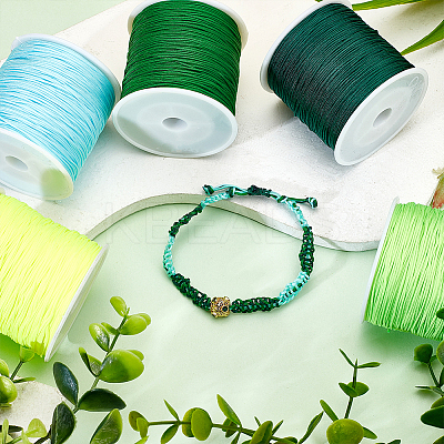 6 Rolls 6 Colors Braided Nylon Thread NWIR-PH0002-07A-1