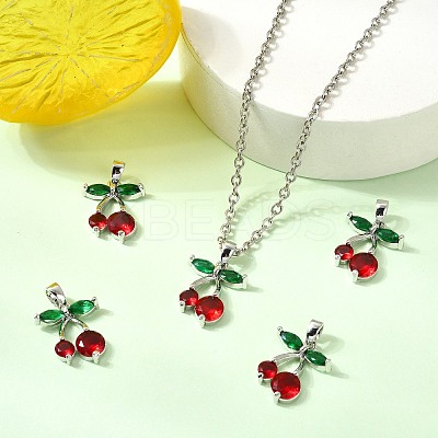 SHEGRACE Brass Cubic Zirconia Charms XGRQ3P816-625P-1