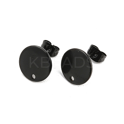 Ion Plating(IP) 304 Stainless Steel Stud Earring Findings STAS-P198-25-12mm-B-1