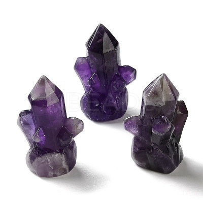 Natural Amethyst Cluster Display Decorations DJEW-C020-01D-1