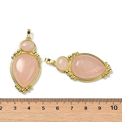 Natural Rose Quartz Pendants G-C096-04G-01-1