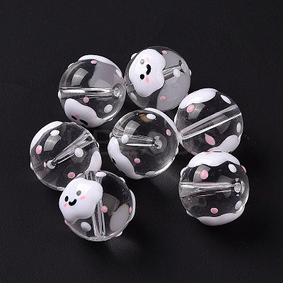 Transparent Glass Beads LAMP-B021-03B-11-1