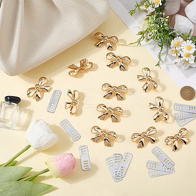 12Pcs Bowknot Alloy Decorative Buckles FIND-CP0003-69-1