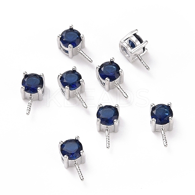 Rhodium Plated 925 Sterling Silver Peg Bails STER-D035-47P-1