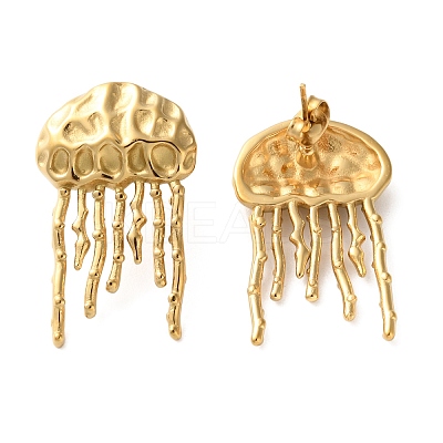 304 Stainless Steel Stud Earrings EJEW-Z081-02G-01-1