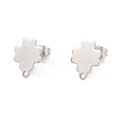 Non-Tarnish 201 Stainless Steel Stud Earring Findings EJEW-A071-05P-1