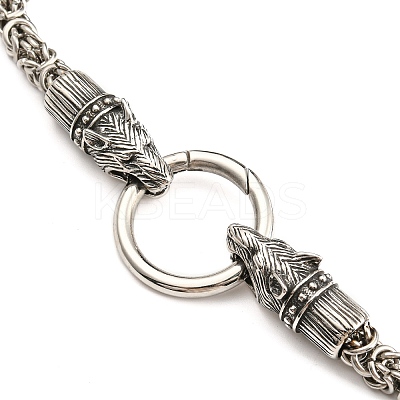 304 Stainless Steel Byzantine Chain Necklaces NJEW-D046-06AS-1