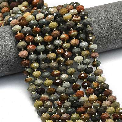 Natural Ocean Jasper Beads Strands G-P573-A25-01-1